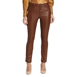 MOTHER The Dazzler Mid Rise Slim Cropped Faux Leather Ankle Pants Size 31 $228